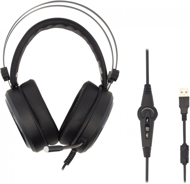 Наушники с микрофоном Oklick HS-L810G ANONYMOUS черный 2.2м мониторные оголовье (1460164) Oklick 1460164 Наушники с микрофоном Oklick HS-L810G ANONYMOUS черный 2.2м мониторные оголовье (1460164) Oklick 1460164