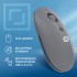 Мышь Oklick 408MW графитовый оптическая 1600dpi silent беспров. USB для ноутбука 4but (2007533) Oklick 2007533
