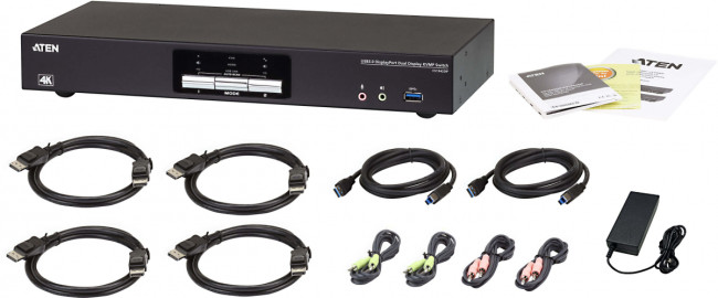 2-Поротовый USB3.0 4K DisplayPort Dual Display KVM переключатель ATEN CS1942DP 2-Поротовый USB3.0 4K DisplayPort Dual Display KVM переключатель ATEN CS1942DP