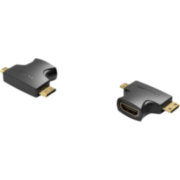 Адаптер-переходник Vention HDMI 19F/Mini HDMI+Micro HDMI Адаптер-переходник Vention HDMI 19F/Mini HDMI 19M/Micro HDMI 19M (AGFB0)