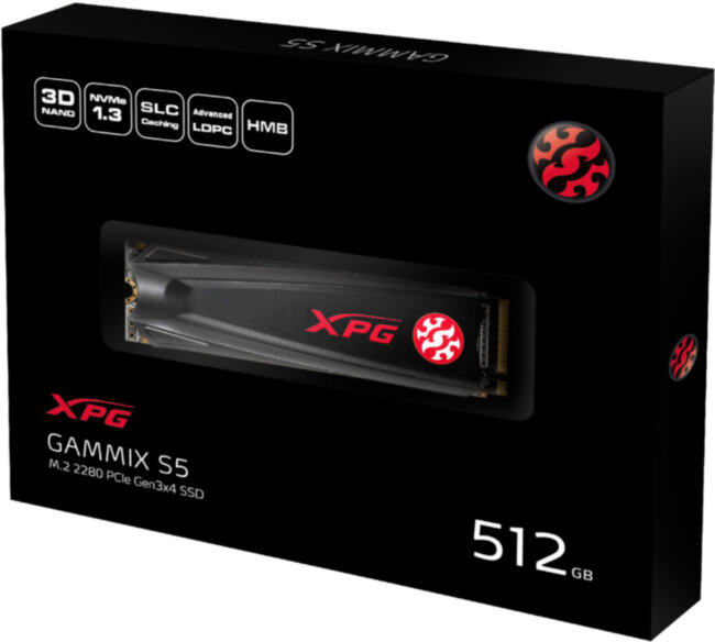 Твердотельный накопитель XPG GAMMIX S5 AGAMMIXS5-512GT-C Твердотельный накопитель XPG GAMMIX S5 AGAMMIXS5-512GT-C