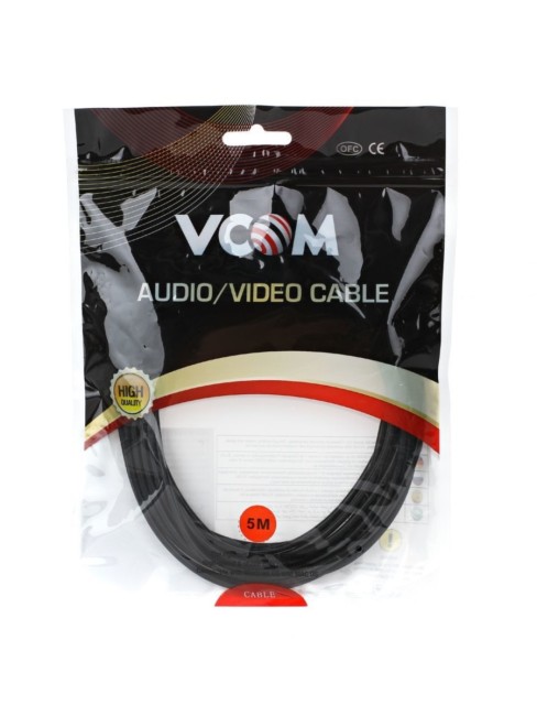 Кабель удлинительный 3.5 Jack (M) - 3.5 Jack (F), стерео, аудио, 5.0м VCOM <VAV7179-5M> VCOM mini jack 3.5 mm (m) - mini jack 3.5 mm (f) 5м