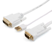 Кабель DVI-VGA 1.8 m (DVI-D с чипом, белый, в пакете) ATcom DVI-D (m) - VGA (m) 1.8 м Кабель DVI-VGA 1.8 m (DVI-D с чипом, белый, в пакете) ATcom DVI-D (m) - VGA (m) 1.8 м