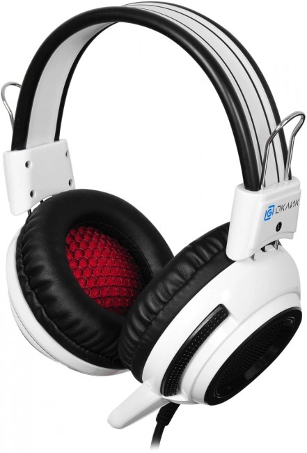 Наушники с микрофоном Oklick HS-G300 ARMAGEDDON белый/черный 2.2м мониторные оголовье (361558) Oklick 361558 Наушники с микрофоном Oklick HS-G300 ARMAGEDDON белый/черный 2.2м мониторные оголовье (361558) Oklick 361558