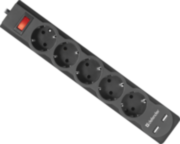 Сетевой фильтр Defender DFS 755 5,0 м, 5 розеток, 2xUSB, 2.1A Defender DFS 755 (5 м, 5 розеток)