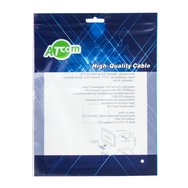 Кабель Type-C <=> USB 1.8 m (USB 2.0) ATcom USB 2.0 Type-C (m) - USB 2.0 Type-A (m) 1.8 м