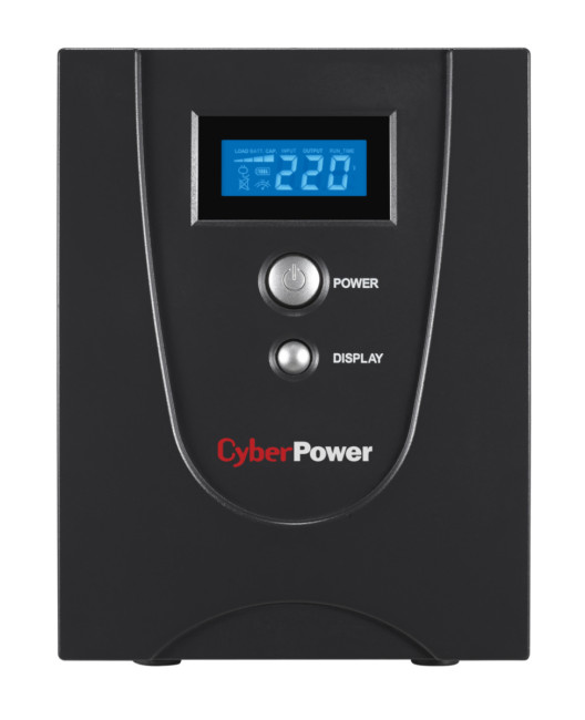 ИБП CyberPower VALUE 2200EI, Line-Interactive, 2200VA/1320W, USB&Serial, RJ11/RJ45, 6 IEC-320 С13 розеток, Black, 0.16х0.21х0.35м., 14.7кг. CyberPower VALUE2200EILCD