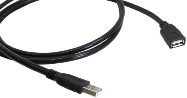 Активный удлинительный кабель USB, 10,7 м Kramer USB 2.0 Type-AM - USB 2.0 Type-AF 10.7м