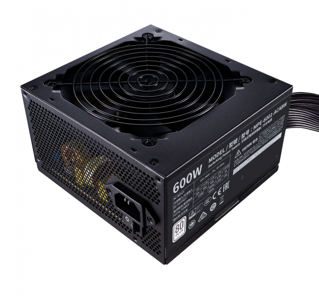 Блок питания 600 Ватт Cooler Master MWE 600W White 230V - V2