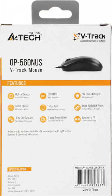 Мышь A4Tech OP-560NUS Мышь A4Tech OP-560NUS