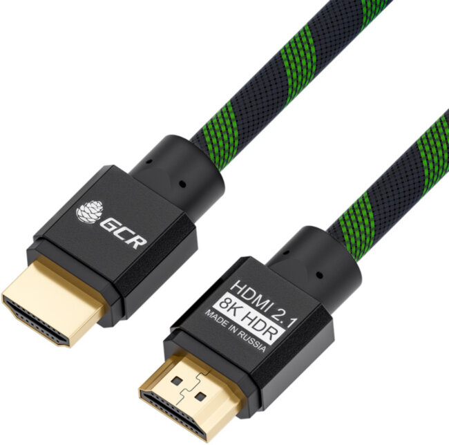 Greenconnect Кабель HDMI 2.1, 8K 60Hz, 4K 144Hz, 2.0m, динамический HDR 4:4:4, Ultra HD, 48.0 Гбит/с, тройное экранирование, ферритовые фильтры, GCR-51834 Greenconnect HDMI (m) - HDMI (m) 2м Greenconnect Кабель HDMI 2.1, 8K 60Hz, 4K 144Hz, 2.0m, динамический HDR 4:4:4, Ultra HD, 48.0 Гбит/с, тройное экранирование, ферритовые фильтры, GCR-51834 Greenconnect HDMI (m) - HDMI (m) 2м