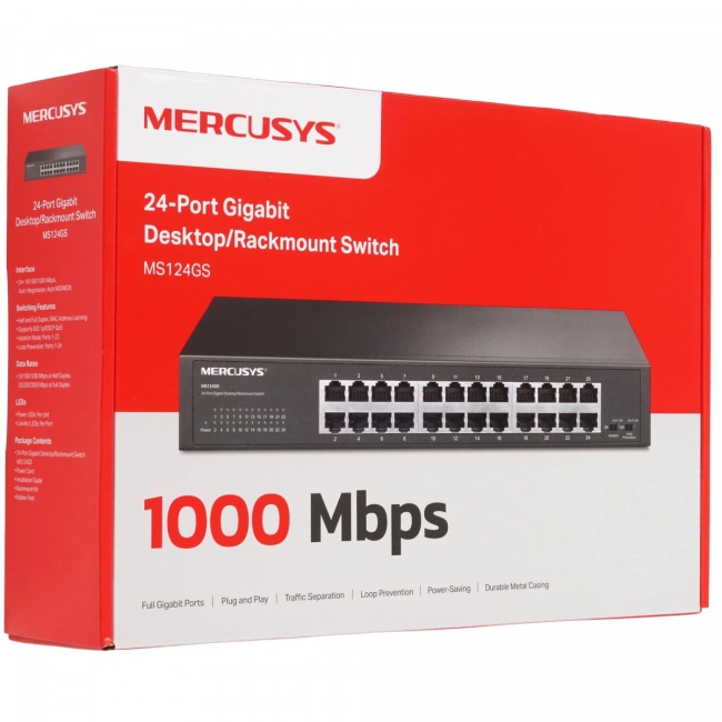 Коммутатор Mercusys MS124GS Коммутатор Mercusys MS124GS