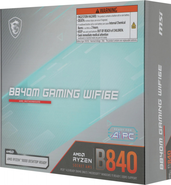Материнская плата MSI B840M GAMING WIFI6E Материнская плата MSI B840M GAMING WIFI6E