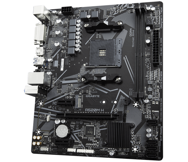 Материнская плата Gigabyte A520M H (rev. 1.0)