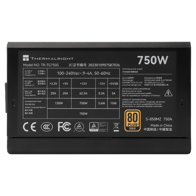 Блок питания ПК Thermalright TR-TG 750S Блок питания ПК Thermalright TR-TG 750S