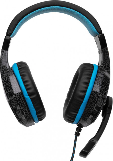 Наушники с микрофоном Oklick HS-L400G ZEUS черный/синий 2.2м мониторные оголовье (359480) Oklick 359480
