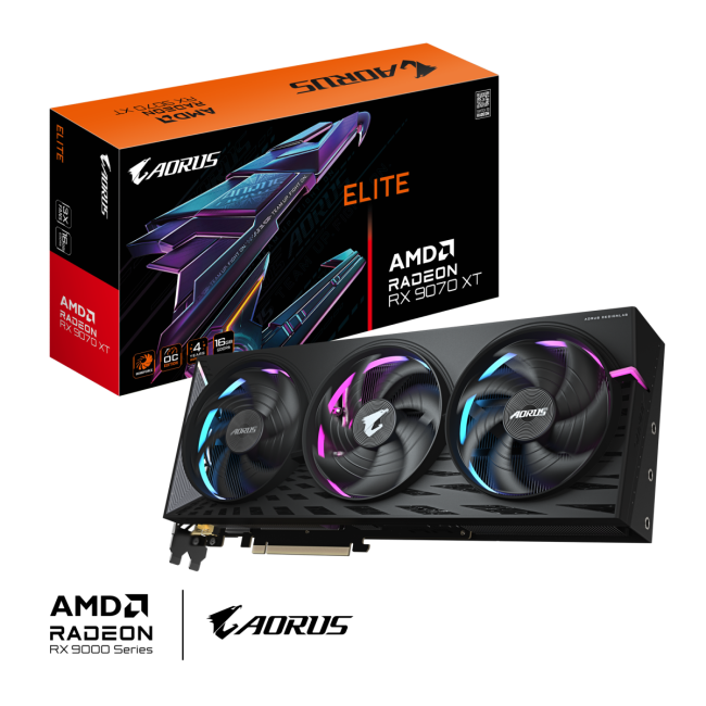 Видеокарта GIGABYTE GV-R9070XTAORUSE-16GD Видеокарта GIGABYTE GV-R9070XTAORUSE-16GD
