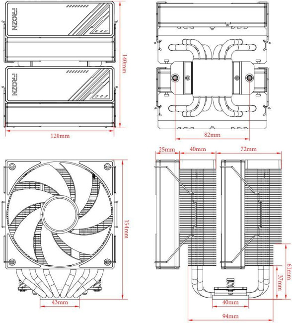 Устройство охлаждения(кулер) ID-COOLING FROZN A620 BLACK Устройство охлаждения(кулер) ID-COOLING FROZN A620 BLACK