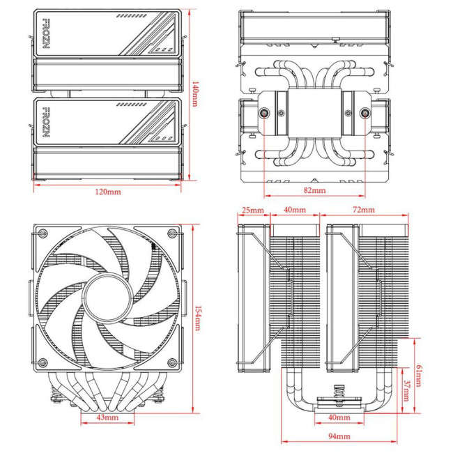 Устройство охлаждения(кулер) ID-COOLING FROZN A620 BLACK Устройство охлаждения(кулер) ID-COOLING FROZN A620 BLACK