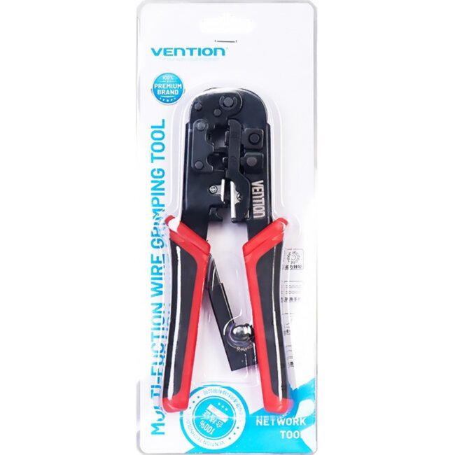 Обжимной инструмент Vention для витой пары с фиксатором RJ45/RJ12/RJ14/RJ11 (8p8c,6p6c,6p4c,6p2c) Vention KEAB0