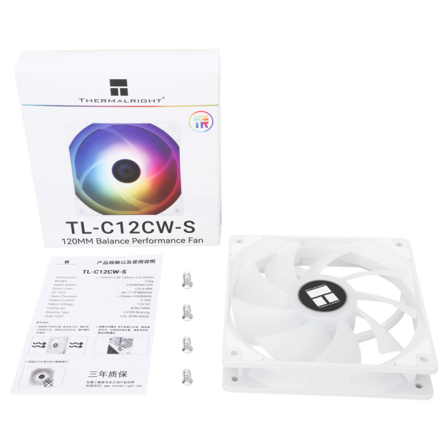 Кулер для корпуса Thermalright Case Cooler TL-C12CW-S ARGB White Кулер для корпуса Thermalright Case Cooler TL-C12CW-S ARGB White