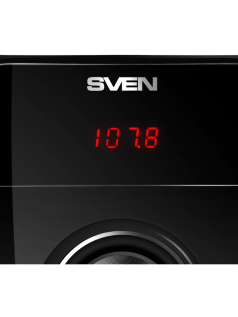 SVEN HT-202, черный, акустическая система 5.1 (мощность (RMS):20Вт+5x16Вт, Bluetooth, FM-тюнер, USB/SD, дисплей, пульт ДУ) SVEN HT-202 SVEN HT-202, черный, акустическая система 5.1 (мощность (RMS):20Вт+5x16Вт, Bluetooth, FM-тюнер, USB/SD, дисплей, пульт ДУ) SVEN HT-202