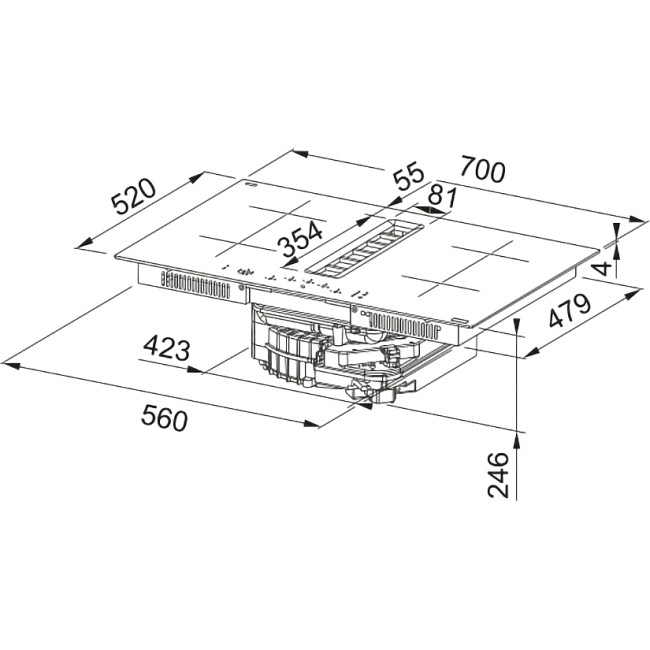 Индукционная варочная поверхность с вытяжкой Franke Franke FSM 7072 4RC HI (340.0731.892) Индукционная варочная поверхность с вытяжкой Franke Franke FSM 7072 4RC HI (340.0731.892)