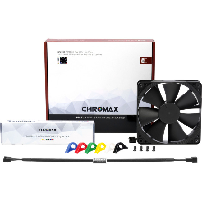 Кулер для корпуса Noctua NF-F12 PWM chromax.black.swap Кулер для корпуса Noctua NF-F12 PWM chromax.black.swap