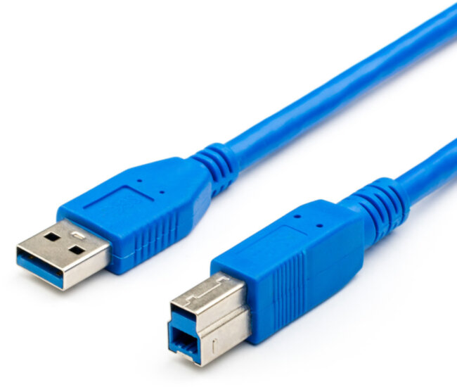 Кабель USB 3 м (USB 3.0, Am <=> Bm, синий) ATcom USB 3.2 (am) - USB 3.2 (bm) 3 м Кабель USB 3 м (USB 3.0, Am <=> Bm, синий) ATcom USB 3.2 (am) - USB 3.2 (bm) 3 м