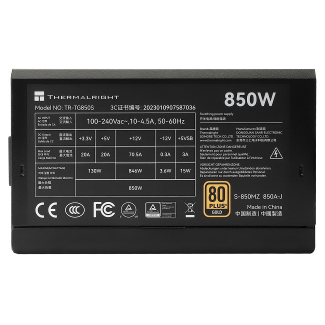 Блок питания ПК Thermalright TR-TG 850S Блок питания ПК Thermalright TR-TG 850S