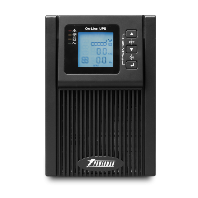 ИБП POWERMAN Online 1000, LCD, двойного преобразования, 1000ВА, 900Вт, 2 евророзетки с резервным питанием, USB, RS232, слот SNMP, разъем EPO, батарея 12В 9Ач 2 шт., 215 х 315 х 365 мм., 10.7 кг. Powerman Online 1000 ИБП POWERMAN Online 1000, LCD, двойного преобразования, 1000ВА, 900Вт, 2 евророзетки с резервным питанием, USB, RS232, слот SNMP, разъем EPO, батарея 12В 9Ач 2 шт., 215 х 315 х 365 мм., 10.7 кг. Powerman Online 1000