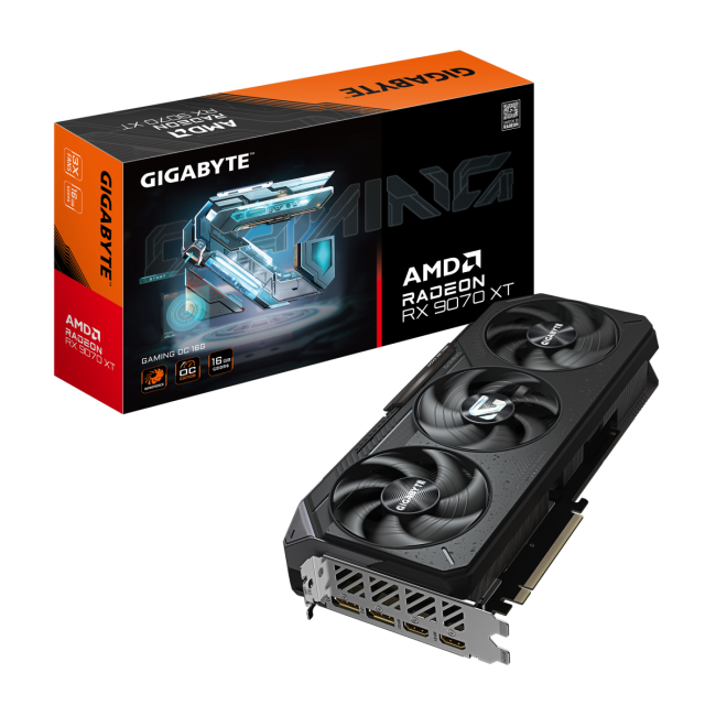 Видеокарта GIGABYTE GV-R9070XTGAMINGOC-16GD Видеокарта GIGABYTE GV-R9070XTGAMINGOC-16GD