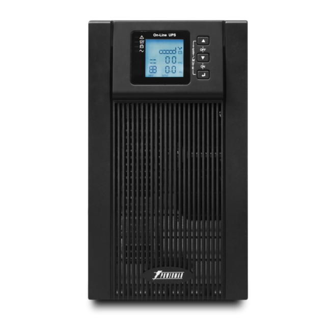 ИБП POWERMAN Online 3000, LCD, двойного преобразования, 3000ВА, 2700Вт, 3 евророзетки с резервным питанием, USB, RS232, слот SNMP, разъем EPO, батарея 12В 9Ач 6 шт., 285 х 445 х 570 мм., 28.6 кг. Powerman Online 3000