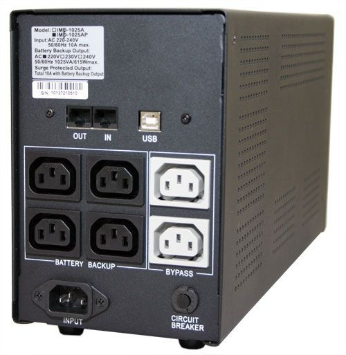 Источник бесперебойного питания (3 кабеля) Powercom Imperial IMP-1025AP Источник бесперебойного питания (3 кабеля) Powercom Imperial IMP-1025AP