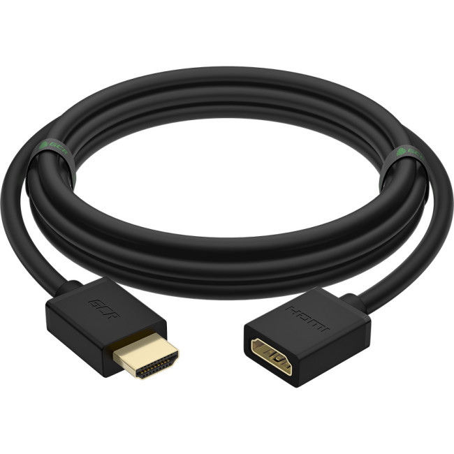 GCR Удлинитель 3.0m v2.0 HDMI-HDMI черный, OD7.3mm, 28/28 AWG, позолоченные контакты, Ethernet 18.0 Гбит/с, 19M / 19F, GCR-HMFR6-BB3S-3m, тройной экран Greenconnect GCR-HMFR6-BB3S-3m, 3 м GCR Удлинитель 3.0m v2.0 HDMI-HDMI черный, OD7.3mm, 28/28 AWG, позолоченные контакты, Ethernet 18.0 Гбит/с, 19M / 19F, GCR-HMFR6-BB3S-3m, тройной экран Greenconnect GCR-HMFR6-BB3S-3m, 3 м