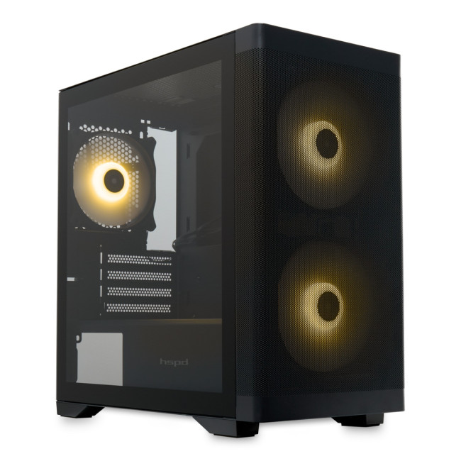 Корпус без блока питания HSPD M320-TGBK-ARGB