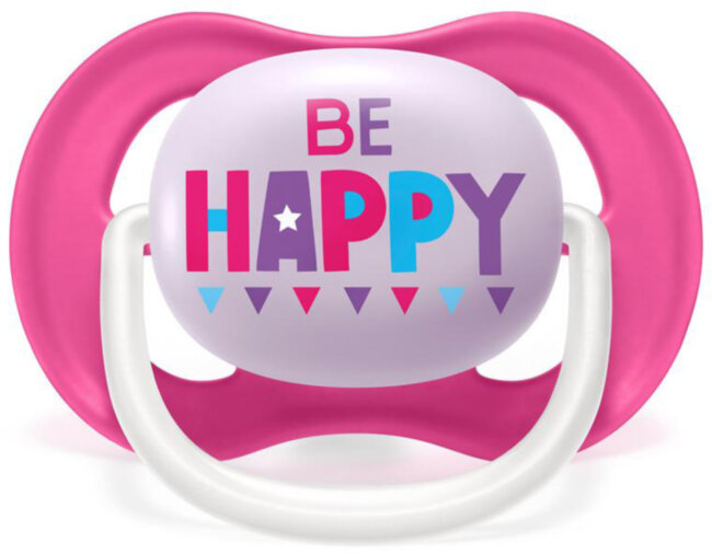 Пустышка ultra air Lime, Be happy/Воздушный шар, 6-18 мес, 2 шт, для девочек Philips SCF080/16