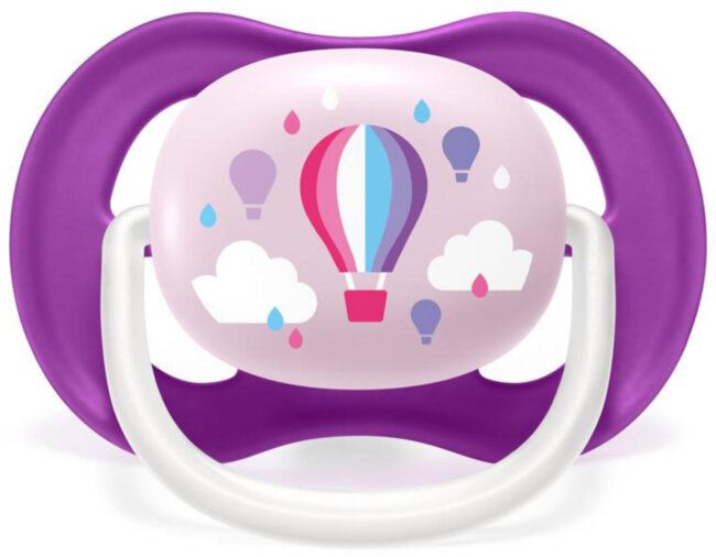Пустышка ultra air Lime, Be happy/Воздушный шар, 6-18 мес, 2 шт, для девочек Philips SCF080/16