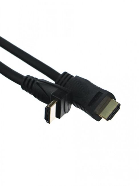 Кабель HDMI<=>HDMI-угловой коннектор 90град  3м, 2.0V VCOM <CG523-3M> VCOM HDMI (m) - HDMI (m) 3м
