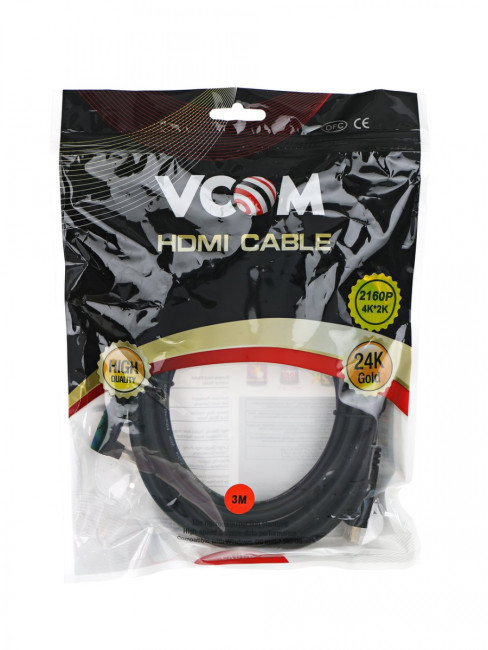 Кабель HDMI<=>HDMI-угловой коннектор 90град  3м, 2.0V VCOM <CG523-3M> VCOM HDMI (m) - HDMI (m) 3м