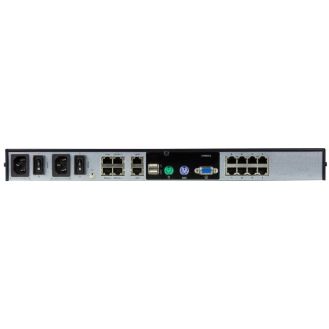 Переключатель, электрон., KVM, 1 local user PS2/USB+VGA+ IP user => 8 cpu (PS2/USB/Sun+VGA)/RS232, без шнуров и адаптеров, 1900x1200, 1U 19", исп.адаптеры и UTP, OSD, каскад 128, (двойное питание;поддержка технол. шифр.) ATEN KN1108VA Переключатель, электрон., KVM, 1 local user PS2/USB+VGA+ IP user => 8 cpu (PS2/USB/Sun+VGA)/RS232, без шнуров и адаптеров, 1900x1200, 1U 19", исп.адаптеры и UTP, OSD, каскад 128, (двойное питание;поддержка технол. шифр.) ATEN KN1108VA