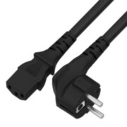 GCR Кабель питания PROF 7.0m, Евровилка угловая - С13, 3*1,0mm, черный, GCR-54380 Greenconnect GCR-54380