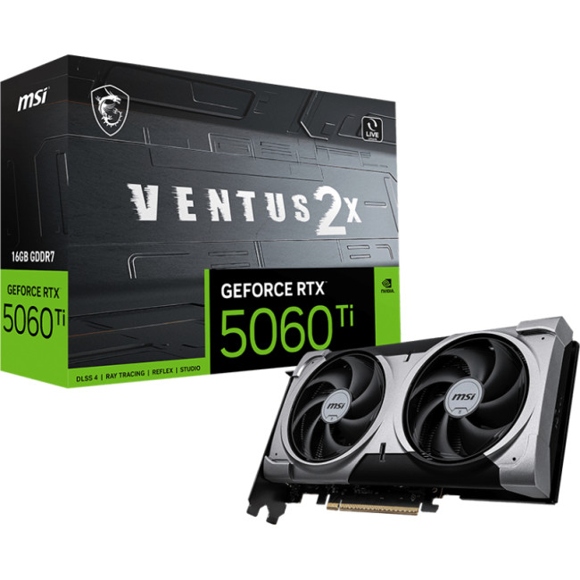 Видеокарта MSI GeForce RTX 5060 Ti 16G VENTUS 2X PLUS Видеокарта MSI GeForce RTX 5060 Ti 16G VENTUS 2X PLUS
