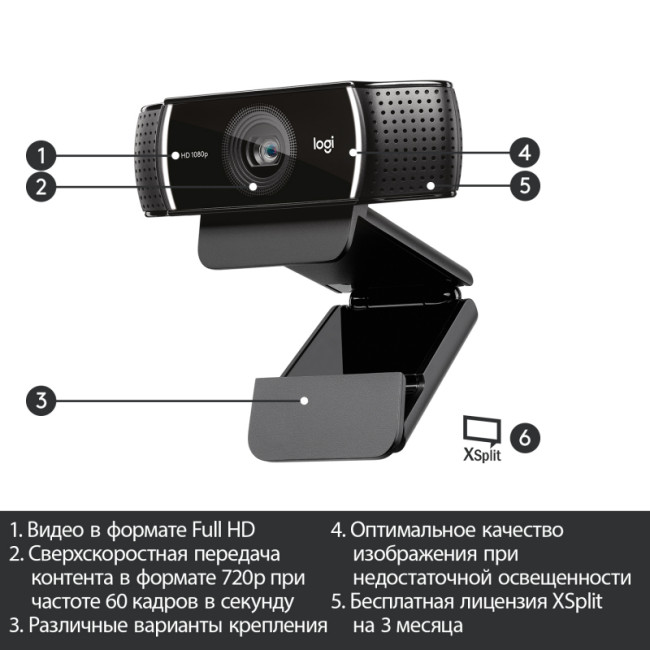 Веб-камера Logitech 960-001089 Веб-камера Logitech 960-001089