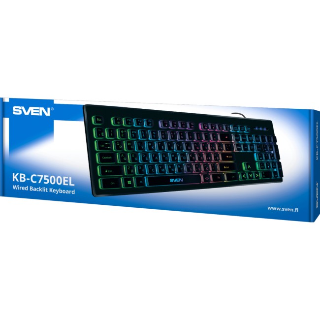 Клавиатура SVEN KB-C7500EL (104кл, подсветка ) Sven SV-020804 Клавиатура SVEN KB-C7500EL (104кл, подсветка ) Sven SV-020804