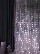 Гирлянда Гирлянда 450LED 220V, 8 режимов, 3х3 м, занавес, медь, холодный белый Гирлянда Гирлянда 450LED 220V, 8 режимов, 3х3 м, занавес, медь, холодный белый