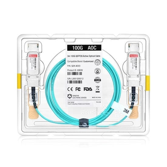 Активный оптический кабель Кабель FS for Mellanox MFA1A00-C015 (Q28-AO10)