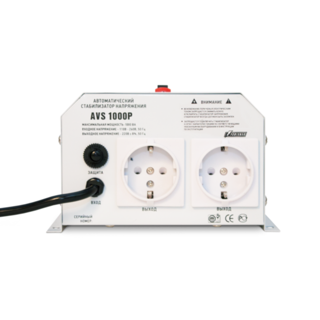 Стабилизатор POWERMAN AVS 1000P, ступенчатый регулятор, цифровые индикаторы уровней напряжения, 1000ВА, 110-260В, максимальный входной ток 7А, 2 евророзетки, IP-20, навесной, 185мм х 170мм х 100мм, 3.5 кг. POWERMAN AVS 1000P Стабилизатор POWERMAN AVS 1000P, ступенчатый регулятор, цифровые индикаторы уровней напряжения, 1000ВА, 110-260В, максимальный входной ток 7А, 2 евророзетки, IP-20, навесной, 185мм х 170мм х 100мм, 3.5 кг. POWERMAN AVS 1000P