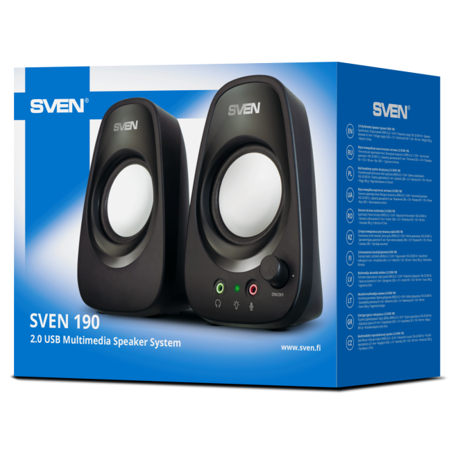 АС SVEN 190, черный (6 Вт, питание USB) Sven 190 (SV-022587)