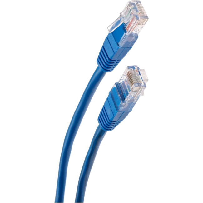 Патчкорд литой "Telecom" UTP кат.5е 5,0м синий VCOM NA102-L-5M